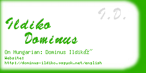 ildiko dominus business card